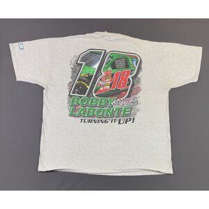 Vintage Y2K Bobby Labonte NASCAR Racing Turning It Up Joe Gibbs Grey XL Chase